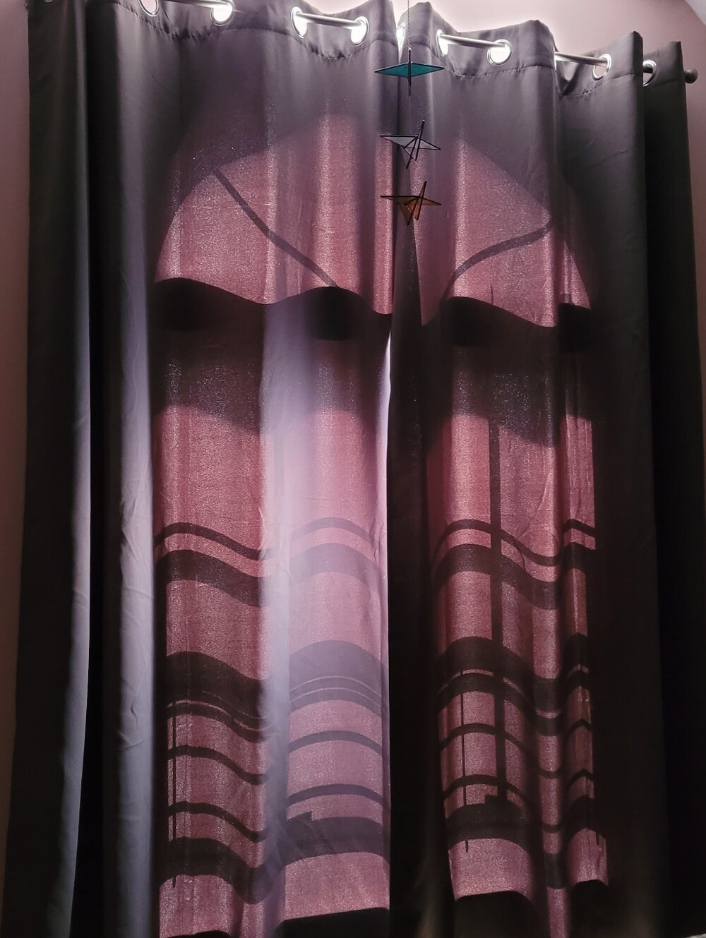 Grey Grommet Top Blackout Curtain Panels 52Wx84L (2 panels)